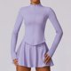 thumbnail image 1 of Conjunto deportivo de 2 piezas para mujer, traje de Yoga, ropa deportiva de manga larga, Top deportivo, Falda corta, mallas de entrenamiento para gimnasio, ropa de gimnasio, 1 of 5