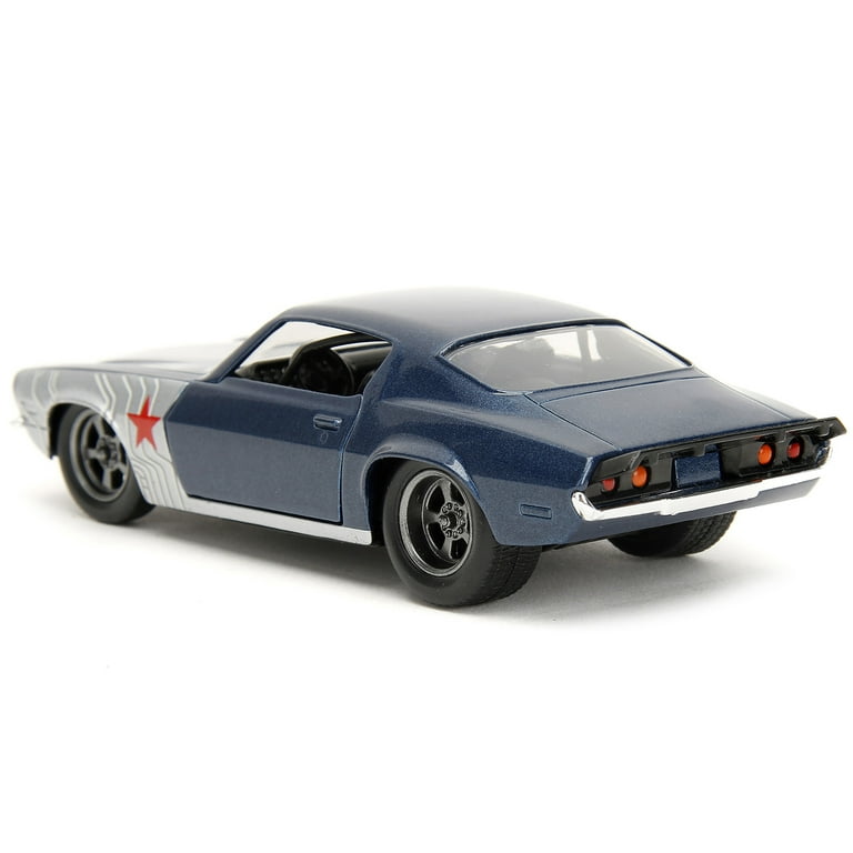1973 Chevrolet Camaro Dark Blue Metallic with Gray Stripes and