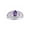 Amethyst, variant on Rings for Women Sterling Silver Ring Filigree Heart Birthstone Ring 6X4MM Gemstone & Diamonds October Pink Ice Jewelry for Women Size 6