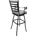thumbnail image 2 of Outdoor or Indoor Bar Stool 30" - Jordan Arms - Natural Fun Cream Fabric - Black, 2 of 5