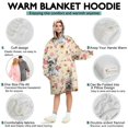 thumbnail image 5 of Wearable Oversized Blanket,Yorkie with Pioneer Flower Wearable Blanket Hoodie for Adults,Cozy Hooded Blankets with Super Pockets,Super Warm Fuzzy Pullover for Women & Men, 5 of 6