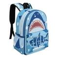 thumbnail image 2 of 16. 5" Shark Backpack Durable Oxford Cloth, Cute Cartoon Design with Adjustable Straps, Tablet Compartment, Lightweight & Stylish for Daily Commute or , Casual Daypack Cartoon Shark Design, 2 of 6