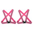 thumbnail image 1 of Adjustable Reflective Running vest Gear, 2 Pack High Visible reflective straps fit all ages, Pink, 1 of 7