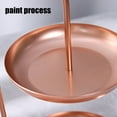 thumbnail image 5 of Tiered Tray Stand，2 Tier Iron Fruit Serving Tray Double Tier Storage Platter for Home Office Party Wedding Decor,Rose Gold, 5 of 9