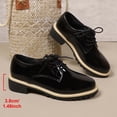 thumbnail image 4 of Xucatan Women's Floral Embroidered Up Loafers, Round Toe Closed Toe Oxford Shoes with Low Block Heel, Faux Leather Casual Pumps, Versatile British Style Plus Size Design for Spring Summer Daily Gift, 4 of 9