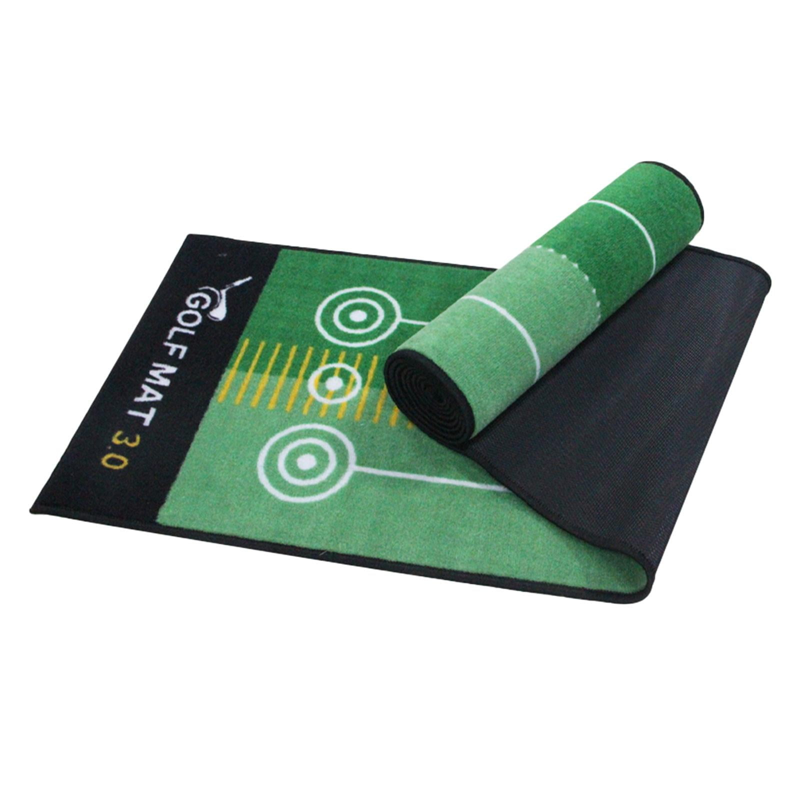 Golf Training Mat Swing Batting Carpet Double Line, 3x0.5m