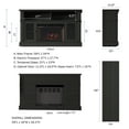 thumbnail image 2 of Northwest Electric Fireplace TV Stand for TVs up to 59", Black, 2 of 8