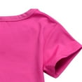 thumbnail image 4 of Inglocry Girls Summer Short Sleeve Dress A Line Swing Basic Skater Twirl Party Dresses 5-14 Years Hot Pink 13-14Y, 4 of 8