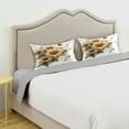 thumbnail image 5 of Ryvnso Satin Pillowcase Sunflower Butterfly-i1 Pillow Cases Standard Size 40x20in, 5 of 6
