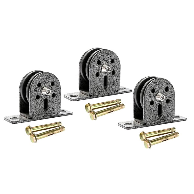 3x Bloque de Poleas Bloque de Polea de Cuerda de Elevación Giratoria Sola Rueda con Tornillos de Montaje Sharpla Polea fija de cable de fitness