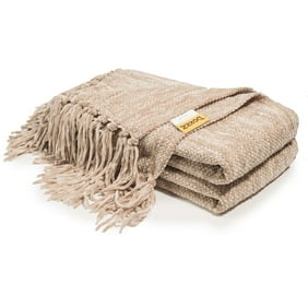 Dozzz Luxury Decorative Throw Blanket Sofa Couch Chenille Throw