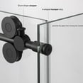 thumbnail image 5 of Vinnova Design Villena 60" W x 78" H Single Sliding Frameless Shower Door in Matte Black, 5 of 14