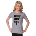 thumbnail image 3 of US Army Wife Life Military Logo Women's T Shirt Ladies Tee Brisco Brands S, 3 of 5