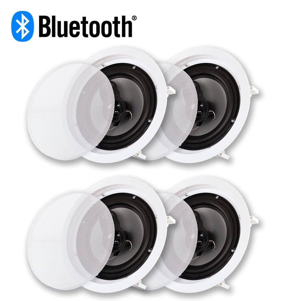 Acoustic Audio Cs Ic83 Bluetooth In Ceiling 8 Powered 4 Speakers Pack Flush Mount Com Acoustic Audio Cs Ic83 Bluetooth In, Ceiling Mount Speakers Bluetooth