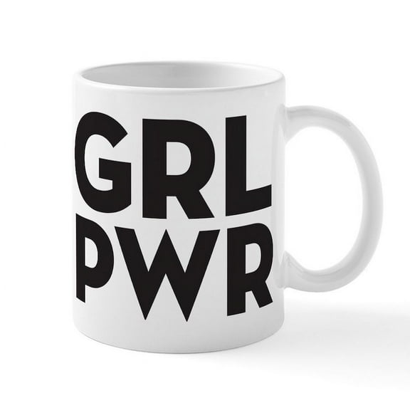 CafePress - Girl Power Mug - 11 oz Ceramic Mug - Novelty Coffee Tea Cup