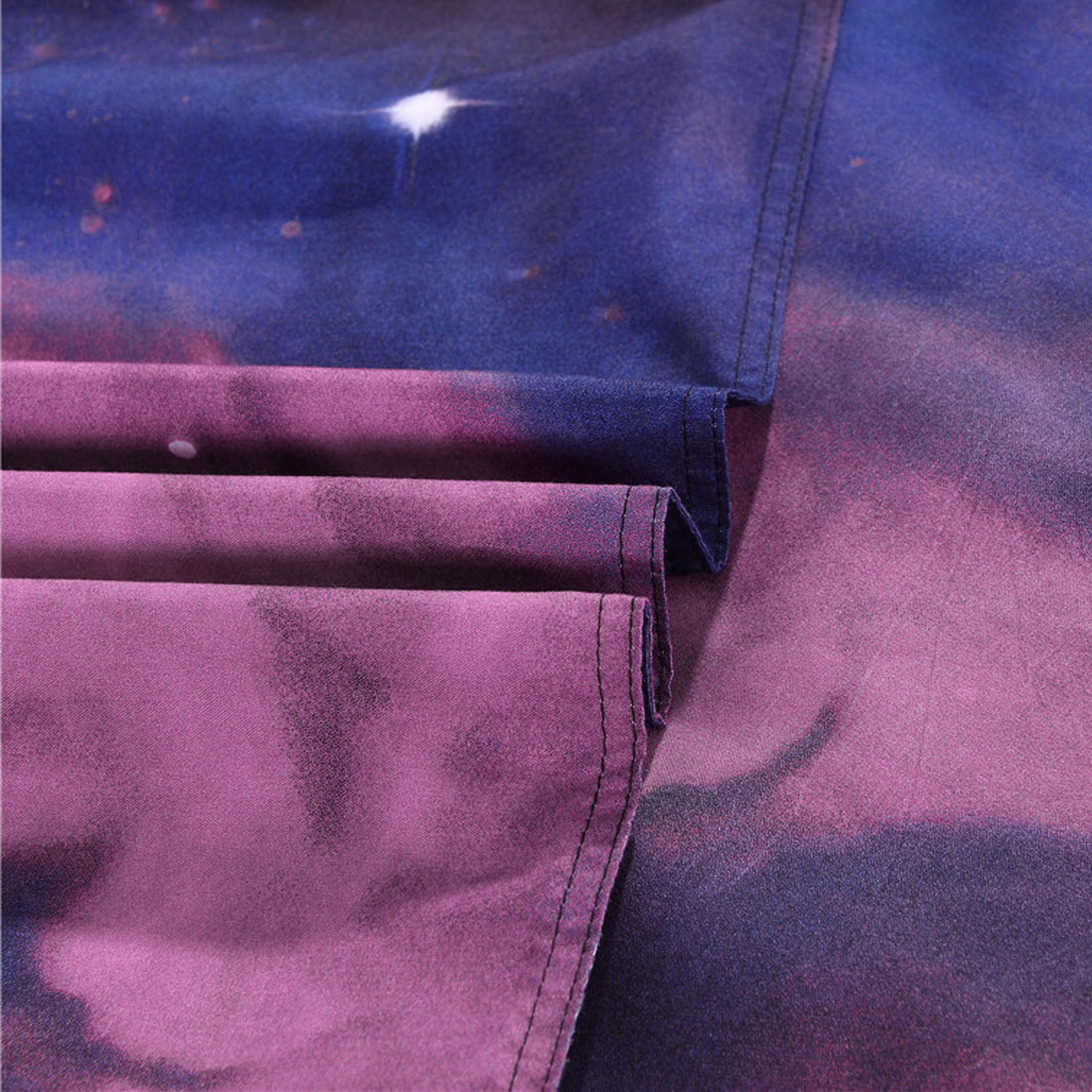 4-Piece 3D Galaxy Duvet Cover Bedding Set with Pillowcase Fuchsia Twin