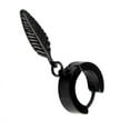 thumbnail image 6 of Ruanlalo 1Pc Punk Men Feather Pendant Stainless Steel Hoop Earring Party Jewelry Gift Black, 6 of 6