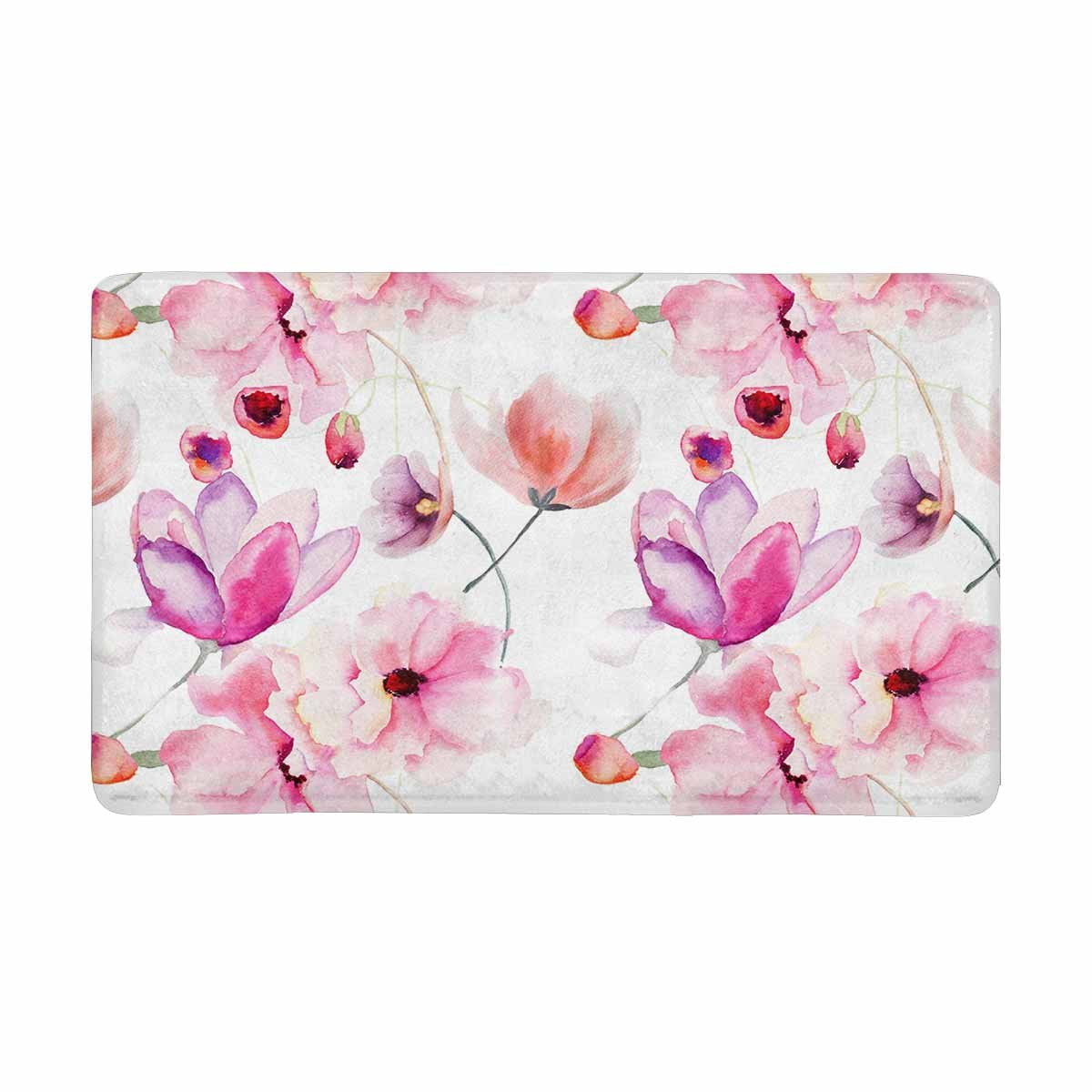 MKHERT Watercolor Spring Pink Flowers Watercolor Floral Painting