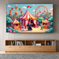 thumbnail image 5 of Colorful Theme Welcome Carnival Banner Decorative Design Amusement Park Polyester Material Balloon Decoration for Birthday Party Kids Event Celebration, 5 of 7