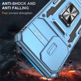 thumbnail image 4 of JiaheCover Case For Motorola Moto G Stylus 4G (2022), Armor Shockproof Magnetic Metal Ring Stand Slide Camera Lens Protector Case Cover,Lightblue, 4 of 7