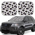 thumbnail image 2 of Picia Daisies Flowers 2 Piece Car Windshield Sun Shade Foldable | Foldable Sun Shield for Front Window Blocks UV Rays and Keeps Your Vehicle Cool-Medium, 2 of 7