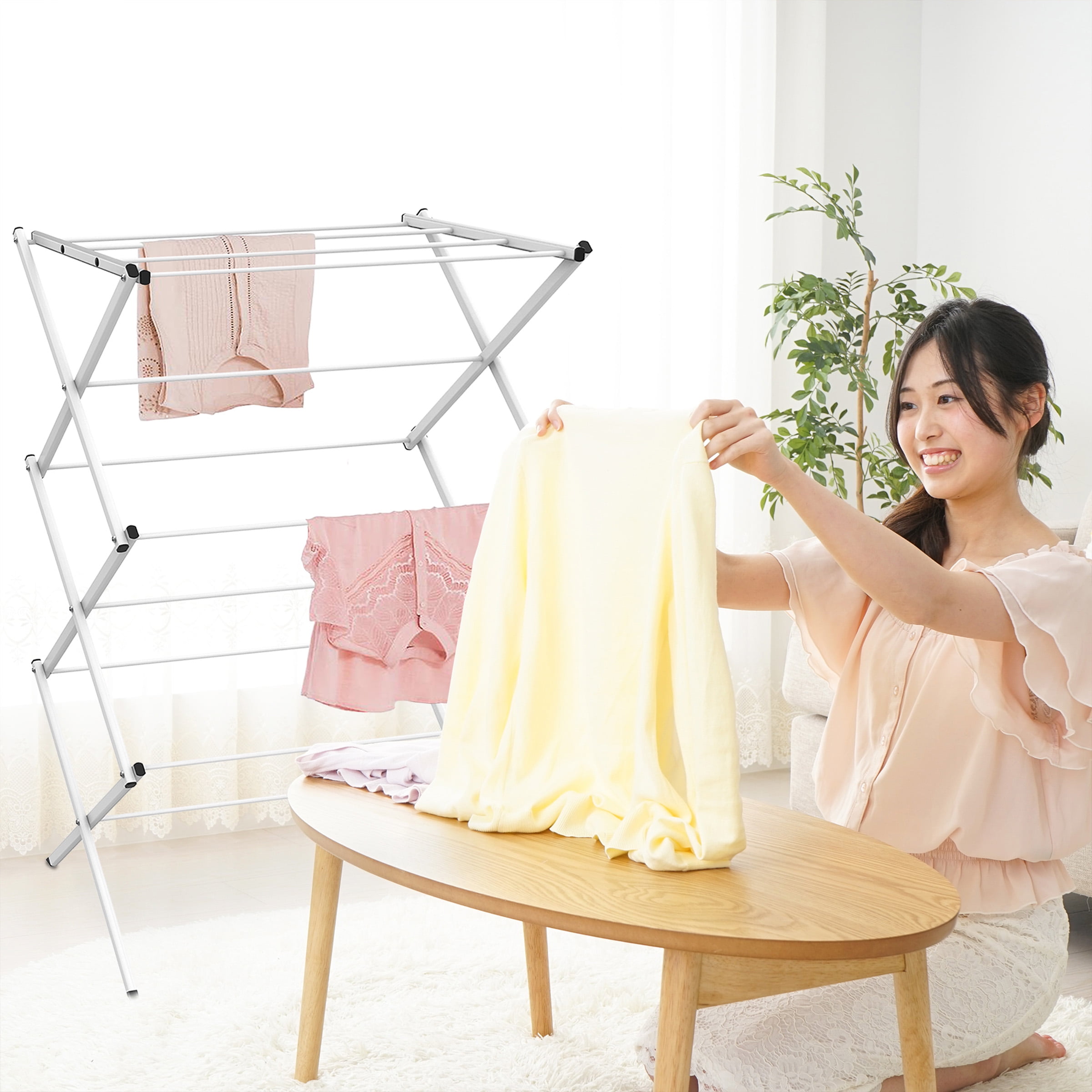 Clothes Drying Rack-24ft. of Drying Space-Collapsible and Compact for  Indoor/Outdoor Use By Lavish Home 