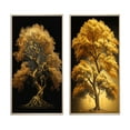 thumbnail image 2 of Designart "Majestic Golden Tree Standing Tall IV" Forest Framed Wall Art Set Of 2 - Traditional Yellow Framed Wall Art Set Of 2, 2 of 6