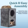 thumbnail image 5 of PETMAKER 2 Story Cat Condo House for Indoors - 15.75” x 23.75” Double Cat Bed Cave (Gray), 5 of 7