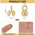 thumbnail image 2 of 40pcs Brass Folding Crimp Ends Round Real 18K golden Plated 10x7x6mm Hole: 2mm, 2 of 9