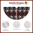 thumbnail image 4 of Kdxio Skull santa hat Print Christmas Tree Skirt Christmas Xmas Tree Skirts Mat for New Year Holiday Christmas Party Decorations-30", 4 of 7