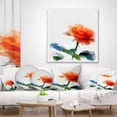 thumbnail image 4 of Designart Orange Rose Flower with Splashes - Floral Throw Pillow - 18x18, 4 of 5