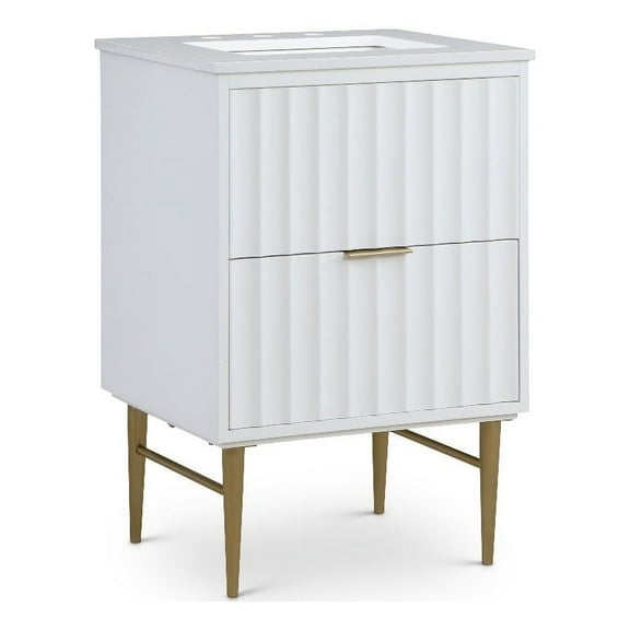 Meridian Furniture Modernist White Bathroom Vanity