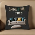 thumbnail image 5 of Modern Decorative Throw Pillow Covers 18x18in Set of 2 - Stylish " HUM & TIMES " Design for Couch Bed Car - Cozy Dark Background with Colorful Accents, 5 of 8