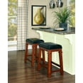 thumbnail image 3 of Linon Delimon 24" Backless Counter Stool, Dark Cherry/Black Faux Leather, 3 of 7