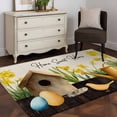 thumbnail image 4 of Spring 3'x5' Washable Rug, Farmhouse Birds Cages Eggs Botanical Flowers Non-Slip Area Rugs for Entryway Kitchen Classroom, StainResistant Dorm Throw Carpet, Low Pile Soft Indoor Floor Mat, 4 of 9