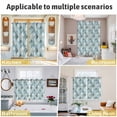 thumbnail image 6 of Teal Morocco Kitchen Curtains Short 54 Inch Length, Modern Abstract Art Contemporary Geometric Grommet Top Bedroom Living Room Curtains, Light Filtering Cafe Curtain Drapes 2 Panels Set 84''x54'', 6 of 9