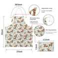 thumbnail image 7 of Blue Highland Cow Flower Leaf Pattern Apron-Garden Aprons for Women with Pockets-Cotton Linen Waterproof Kitchen Cooking Gardening Aprons Adjustable for Kitchen,Cooking,BBQ and Salon 33x27 Inch, 7 of 7