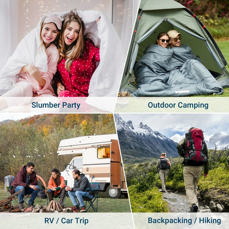 FUNDANGO Two Person Sleeping Bag for Camping Queen Size