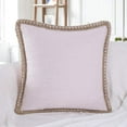 thumbnail image 2 of Phantoscope Designer's Choice Linen Trimmed Button Bundle Decorative Throw Pillow, 18" x 18", Pink, 2 Pack, 2 of 3