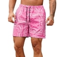 thumbnail image 2 of Casual Shorts for Men 2026 Summer Lightweight Elastic Waist Relaxed Fit Paisley Print Beach Shorts with Pockets, 2 of 8