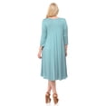 thumbnail image 4 of Pastel by Vivienne Women's A-Line Trapeze Midi Dress Plus Size Robin Egg XXX-Large, 4 of 4