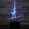 thumbnail image 4 of YSITIANNA 3D Artistic Gymnastics Night Light Remote Control Power Touch Table Desk Optical Illusion Lamps 16 Color Changing Lights Home Decoration Xmas Birthday Gift STNL#4596, 4 of 8