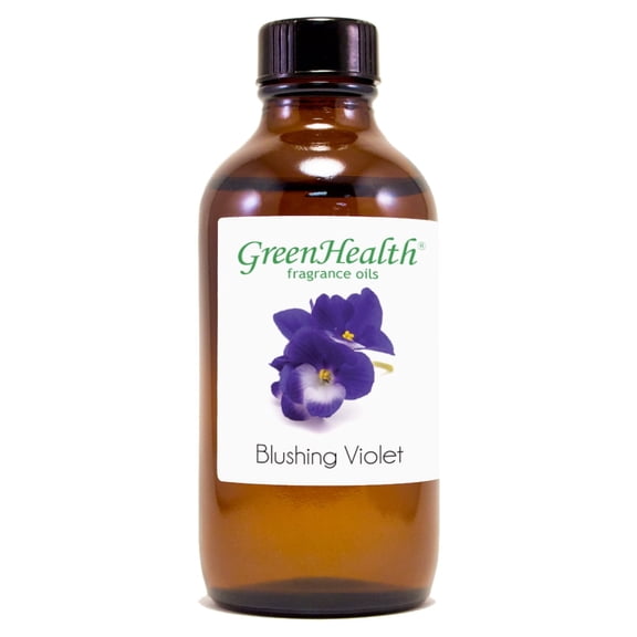 GreenHealth Blushing Violet Fragrance Oil 4 fl oz Amber Glass Bottle with Cap