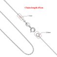 thumbnail image 4 of Colgante Cadena Letras Plata Mujeres Collar 26 Plata Cadena Moda 18 Cuello Sin Pulgada, 4 of 8