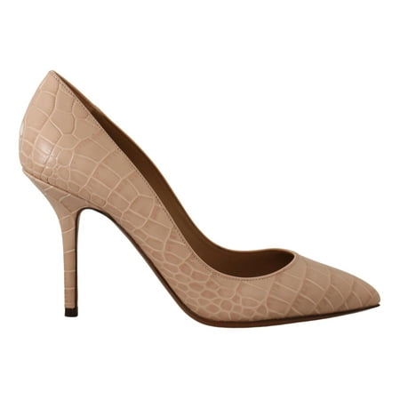 Dolce Gabbana Beige Nude Leather BELLUCCI Heels Pumps Shoes