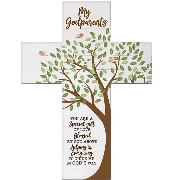 Godparents Baptism Pallet Wall Cross