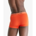thumbnail image 3 of Calvin Klein Men's Micro Stretch 3-Pack Low Rise Trunk, Asphalt Grey, Mudstone, Acid Orange, Large, 3 of 5