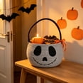 thumbnail image 7 of Halloween Treat Bags Trick or Treat Skull Cotton Rope Woven Candy Basket Bucket Handheld Small Gift Goodie 9.8in for Kids Party by MPOISVA, 7 of 7