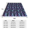 thumbnail image 3 of Honeii Skull Flower Blue Print Fleece Blanket - Throw Blanket for Bed, Sofa, Couch, Camping, and Travel , Microplush Ultra Soft Warm Blanket-50"x40", 3 of 7