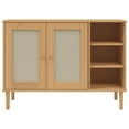 thumbnail image 3 of vidaXL Sideboard SENJA Rattan Look Brown 112x40x80cm Solid Wood Pine, 3 of 5